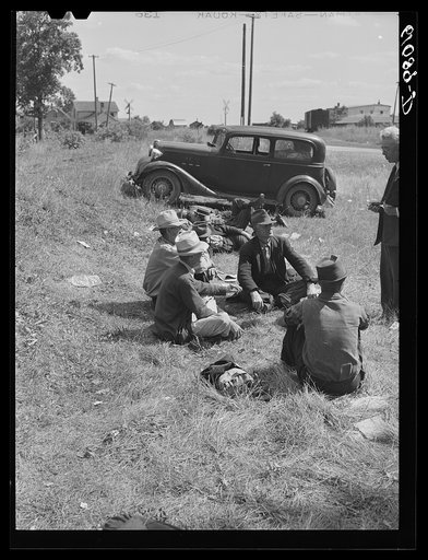 Untitled photo, possibly related to: Unemployed fruit tramps. Berrien County, Michigan