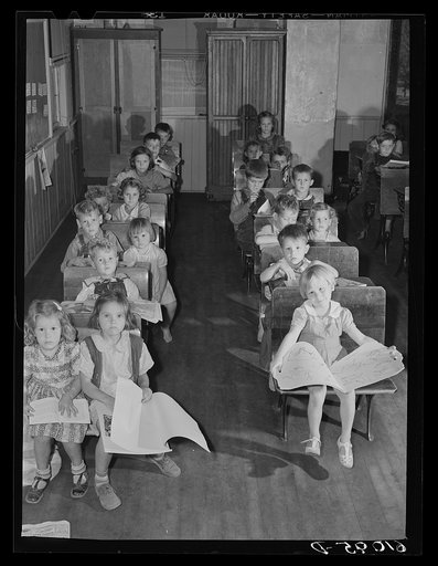 Untitled photo, possibly related to: Nursery school operated for migratory children by Women's Council for Home Missions. Berrien County, Michigan