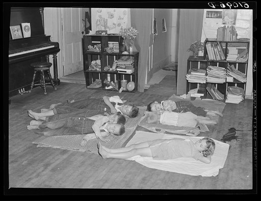 Nap time at nursery school for migratory children run by Women's Council for Home Mission. Berien County, Michigan
