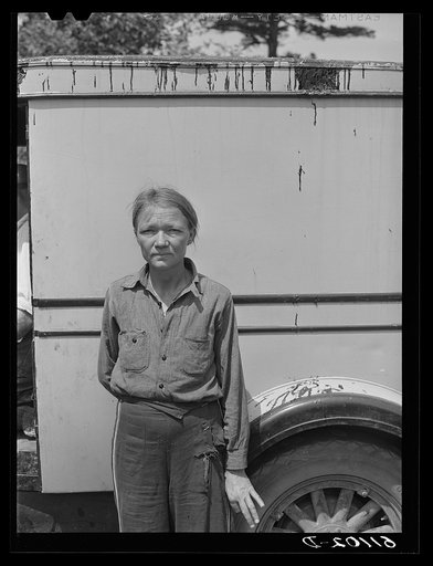 Migrant woman from Arkansas in cherry pickers camp. Berrien County, Michigan