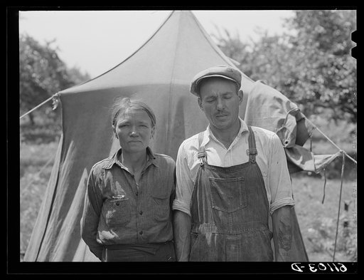 Untitled photo, possibly related to: Migrant woman from Arkansas in cherry pickers camp. Berrien County, Michigan