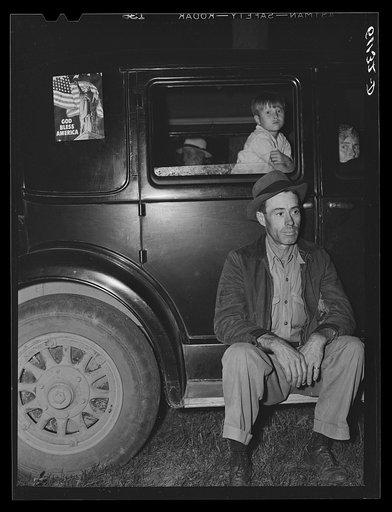 Migrant workers in town on Saturday night. Millburg, Michigan