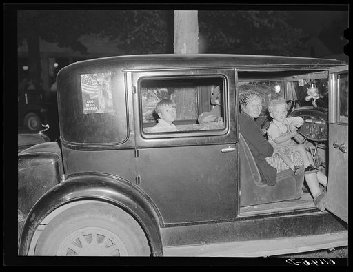Untitled photo, possibly related to: Migrant workers in town on Saturday night. Millburg, Michigan