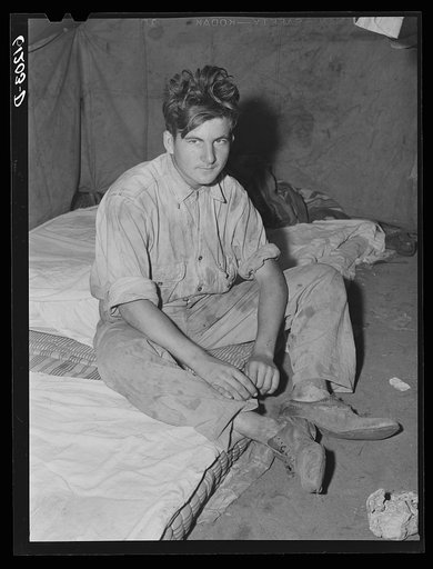 Son of migrant fruit picker from Florida. Berrien County, Michigan