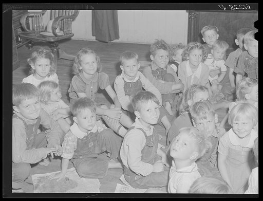 Children of migrant fruit workers in nursery school run by Women's Council for Home Missions. Berrien County, Michigan