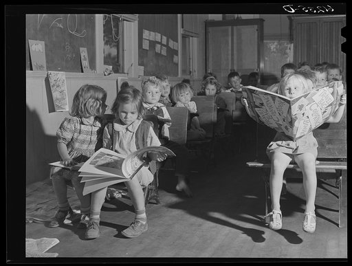 Untitled photo, possibly related to: Nursery school operated for migratory children by Women's Council for Home Missions. Berrien County, Michigan