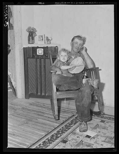 FSA (Farm Security Administration) rehabilitation borrower with his youngest son. Door County, Wisconsin