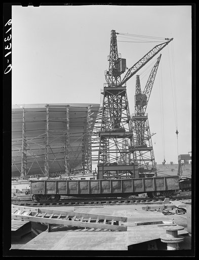 Shipyards at Bethlehem steel mill. Sparrows Point, Maryland