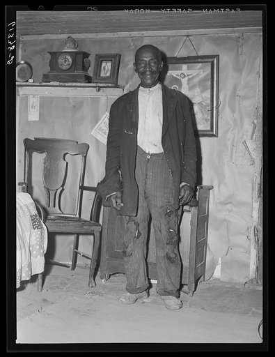 John Dyson, old FSA (Farm Security Administration) borrower. He was born into slavery over eighty years ago. Saint Mary's County, Maryland