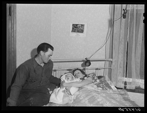 Mr. Atkinson, wife, and month-old baby. They are FSA (Farm Security Administration) borrowers. Cavalier County, North Dakota