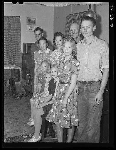 Untitled photo, possibly related to: The Amundson family. Red River Valley Farms, North Dakota. They were farming in the drought area of western North Dakota