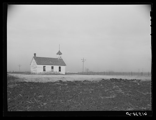 Untitled photo, possibly related to: Abandoned school house. Ramsey County, North Dakota