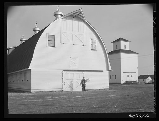 Barn on large farm in Red River Valley. Cass County, North Dakota