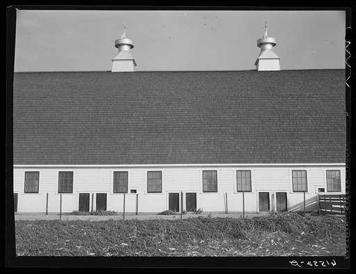 Barn on large farm in Red River Valley. Cass County, North Dakota