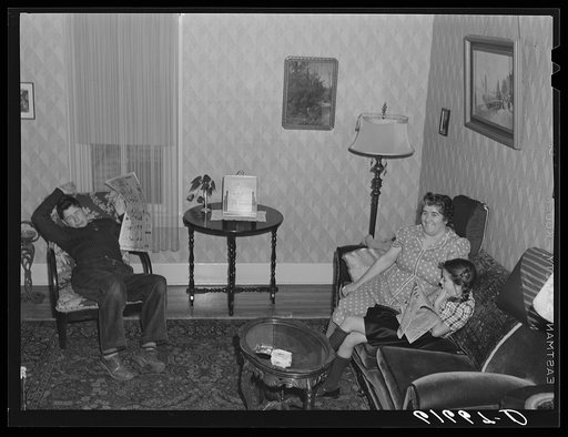Untitled photo, possibly related to: L.M. Schulstad, traveling salesman for hardware company, at home with his family. Aberdeen, So. Dakota