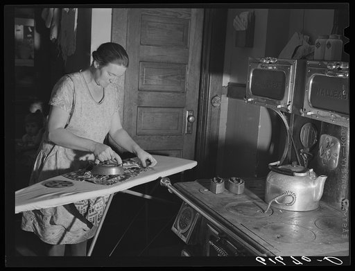 Mrs. Bettenhausen ironing. McIntosh County, North Dakota