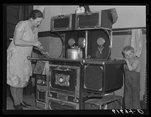 Mrs. Bettenhausen in her kitchen. McIntosh County, North Dakota