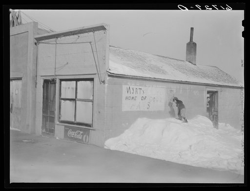 Untitled photo, possibly related to: Draper, South Dakota, during snow blizzard