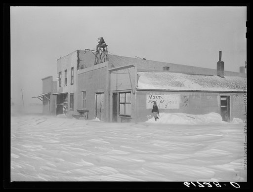 Untitled photo, possibly related to: Draper, South Dakota, during snow blizzard