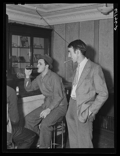 Boys in soft drink parlor. Central City, Kentucky