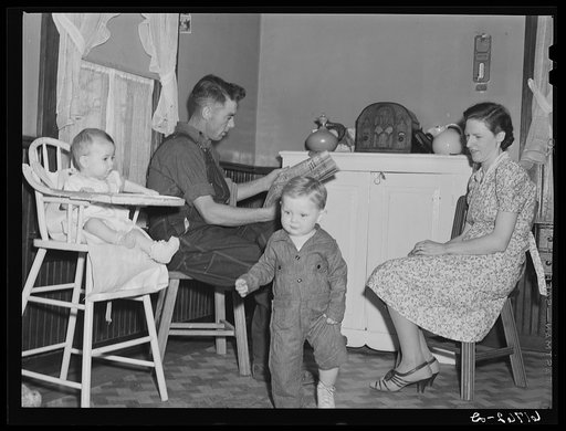 Owner of 120-acre farm with family. Meeker County, Minnesota
