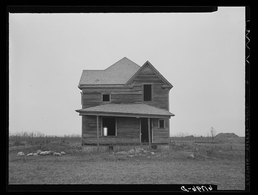 Abandoned farmhouse. Ward County, North Dakota