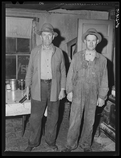 H.C. Richardson and helper. Ozark farmer, earns living on goats and pigs. Oregon County, Missouri