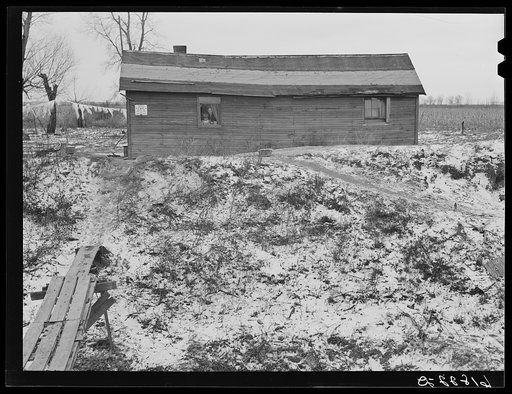 House on property of landowner occupied by day laborer and family. Scioto Marshes, Hardin County, Ohio