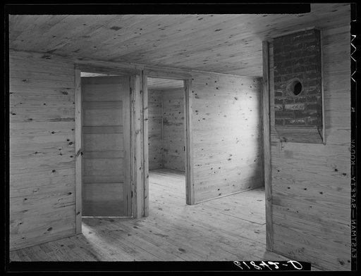 Interior of four-room scattered labor home built by FSA (Farm Security Administration) at cost of five hundred dollars. New Madrid County, Missouri