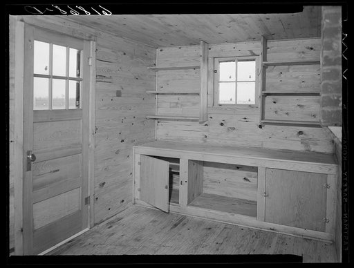 Kitchen of one of the scattered labor homes built by FSA (Farm Security Administration) in New Madrid County, Missouri, at a cost of about five hundred dollars