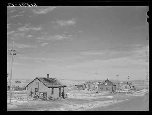 Houses on the outskirts of Martin, South Dakota