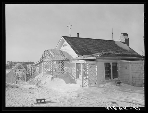 House in Murdo, South Dakota, after blizzard