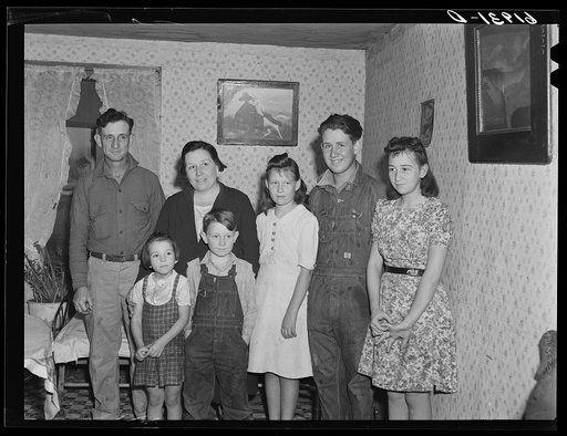 FSA (Farm Security Administration) rural rehabilitation borrower and family. Labette County, Kansas