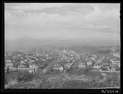 View of Radford, Virginia. Nearly every private house in the city has become a boardinghouse