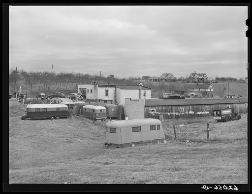 Untitled photo, possibly related to: Trailer camp. Radford, Virginia