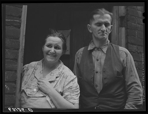 Unemployed steelworker and wife. Ambridge, Pennsylvania