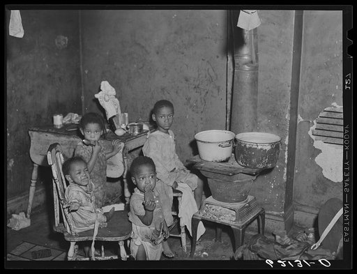 Children living in two-room slum apartment. Aliquippa, Pennsylvania