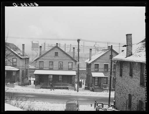 Company houses, J & L (Jones & Laughlin) steel plant. Aliquippa, Pennsylvania