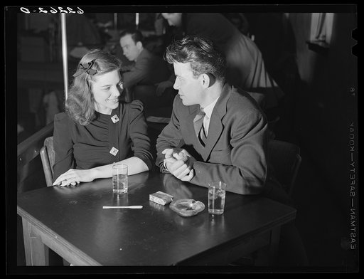 John Wujs, steelworker, and girlfriend at Carlton Nightclub. Ambridge, Pennsylvania