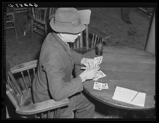 Card game at Catholic Sokol Club. Ambridge, Pennsylvania