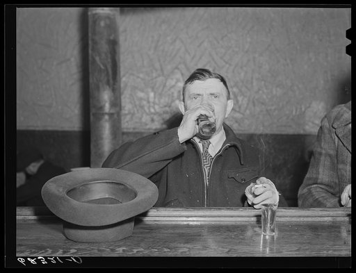 Untitled photo, possibly related to: Steelworkers in beer parlor. Ambridge, Pennsylvania