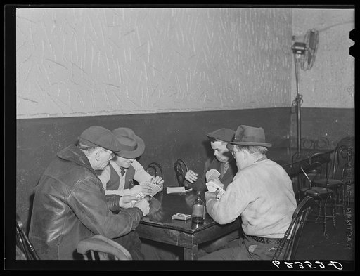 Card games are held nightly in neighborhood beer parlors. Ambridge, Pennsylvania