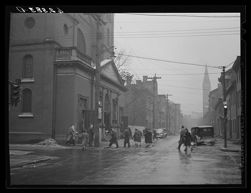 Going to mass. Pittsburgh, Pennsylvania