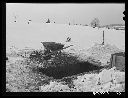 Newly-dug grave. Rochester, Pennsylvania
