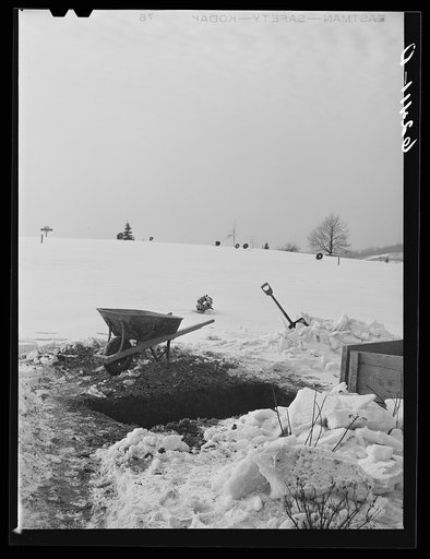 Untitled photo, possibly related to: Newly-dug grave. Rochester, Pennsylvania