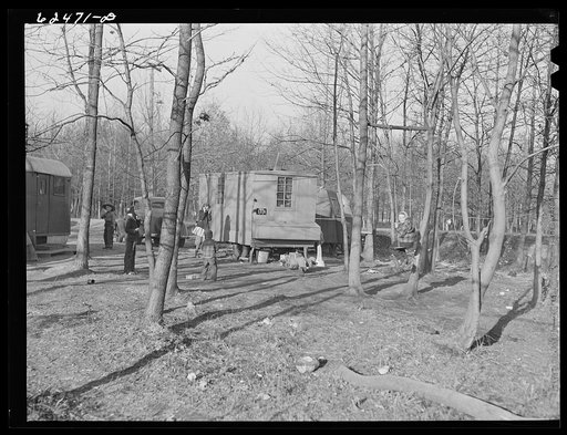 Untitled photo, possibly related to: Children of construction workers in trailer camp. Portsmouth, Virginia