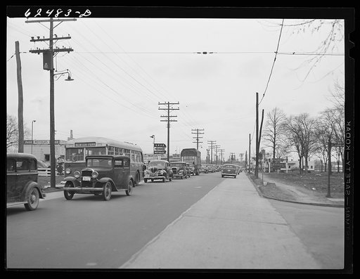 Untitled photo, possibly related to: Four o'clock traffic. Norfolk, Virginia