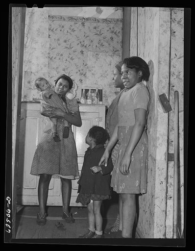 Children of defense worker. Negro slum district. Norfolk, Virginia