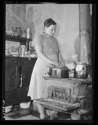 Mother of farm family from North Carolina who have come to Norfolk, Virginia for work in defense industries
