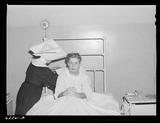 Boy from Maryland in charity ward, Saint Vincent's Hospital. Norfolk, Virginia